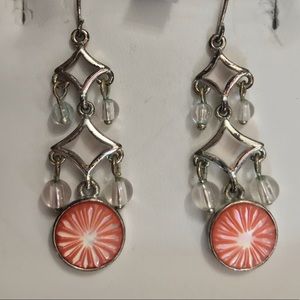 Chandelier style earrings.